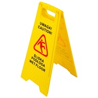 Tablica ostrzegawcza Uwaga śliska podłoga potykacz stojak wodoodporna