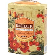 Herbata czarna liściasta Basilur Magic Fruits malina i dzika róża w puszce 100 g