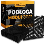 Moduláris padló Puzzle csempe 40x40 Garázs Autó Padló Műhely Fekete