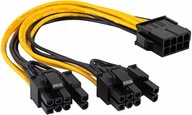 Rozdzielacz Adapter Przejściówka 6-PIN do 2x 6+2-PIN / 8-PIN