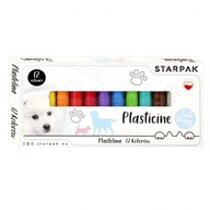 STARPAK PLASTELINA mix 12 KOLORÓW w pieski dla dzieci PLASTELINA kolorowa