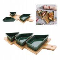 KARÁCSONYI TÁL SZETT KARÁCSONYFA MÁRTOGATÓS ELŐÉTEL DESZKA AJÁNDÉK