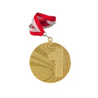 Medaila medaila zlatá strieborná bronz 40mm + stuha