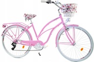 Rower miejski Dallas Bike Cruiser rama 18 cali koło 26 " różowy