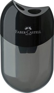 Temperówka manualna, podwójna, z pojemnikiem Faber-Castell czarny