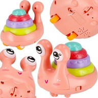 CSIGA NYOMÓGOMBOS LOVAGLÓ PIRAMIS VILÁGÍT 12CM