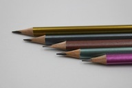 Ołówek trójkątny z gumką metalic HB 1 szt Colorino