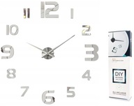 Zegar ścienny iNTERSIDE xl srebrny 130cm