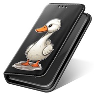 Etui z klapką Hello Case do Samsung Galaxy A53 5G ETUI Z NADRUKIEM KABURA czarny kaczki