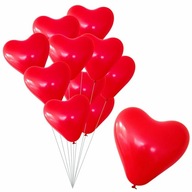 ZESTAW 50x balon Balony lateksowe SERCE walentynki urodziny przyjęcie hel