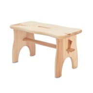 Taboret drewniany Pinus brązowy 38x18x21 cm