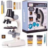 Mikroskop dziecięcy Abiko Mikroskop Naukowy Dla Dziecka Szkolny Zestaw 1200x