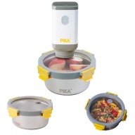 ÉTELTÁROLÓ DOBOZ ROZSDAMENTES ACÉL ÉS EDZETT ÜVEG PIKA 650 ml +PUMPA