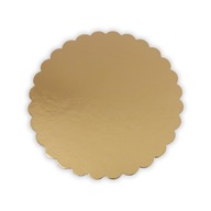 Podkład pod tort karbowany gruby 2000g złoty 22 cm