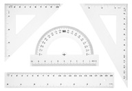 Zestaw geometryczny Tetis BL001-BK przezroczysty