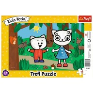 Puzzle Trefl 15 elementów Puzzle ramkowe 15 Kicia Kocia w lesie TREFL 31387