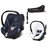 ZESTAW Cybex Aton 5 Fotelik Samochodowy 0-13kg, Baza Aton 2-Fix, Tapicerka