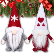 2x SKRZAT KRASNAL STOJĄCY BRODA ŚWIĄTECZNY GNOM POD CHOINKĘ MIKOŁAJ OZDOBA