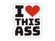Наклейка на автомобиль i love this ass xl фото, цена