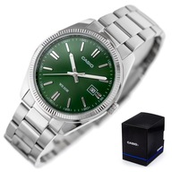 Casio zegarek męski MTP-1302PD-3AV stalowy datownik bransoleta + BOX