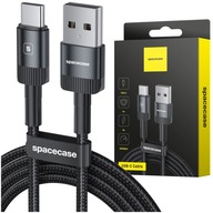 SPACECASE KABEL USB USB-C TYP-C 3A QUICK CHARGE 3.0 100CM SZYBKIE ŁADOWANIE