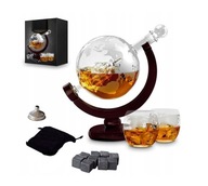 Zestaw do whisky KARAFKA GLOBUS szklanki prezent na urodziny 18-99 faceta