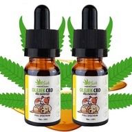 2,5% Olejek Konopny Kush CBD dla Psa Kota, RAW Full Spectrum 2x 10ml