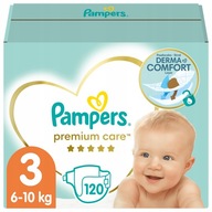 Pieluszki Pampers Premium Care Rozmiar 3 120 szt.