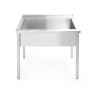 Stôl s jednokomorovým umývadlom skrutkovaným 800x600 mm
