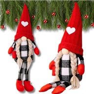 2X SKRZAT KRASNAL GNOM ŚWIĄTECZNY MIKOŁAJ Siedzący PREZENT NA ŚWIĘTA