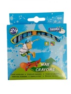 KREDKI ŚWIECOWE - WAX CRAYONS - 24 KOLORY - LAMBO