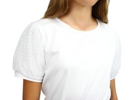 BREEZE bluzka dziecięca krótki rękaw bawełna biały rozmiar 164 (159 - 164 cm)