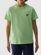 4F t-shirt dziecięcy zielony bawełna rozmiar 128 (123 - 128 cm)