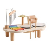 Xylophone Drum Set Montessori Wooden Musical Kits for Children Toddlers