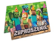 Zaproszenia Urodziny dla Dzieci Minecraft Piksele