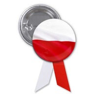 PRZYPINKA biało-czerwona KOTYLION wstążka POLSKA FLAGA obchody 3 Maja