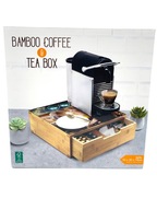 Pojemnik na kawę i herbatę Barm Kitchen bambusowy 30x30x10 cm