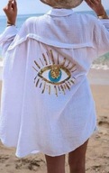 Koszula oko koszula damska długi rękaw bez wzoru wielokolorowy Oko rozmiar uniwersalny