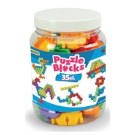 Puzzle építőkockák- kis tégelyben 35db Wader
