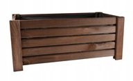 Doniczka Wiklinowy 60 cm x 33 x 25 cm drewno odcienie brązu i beżu