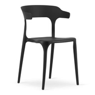 Krzesło czarne uniwersalne nowoczesne fotel do salonu kuchni jadalni ogrodu