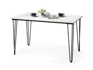 Stół prostokątny Mazzoni HAIRPIN 120 x 70 x 75cm biały