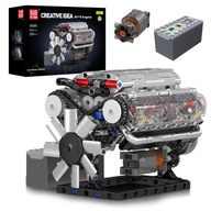 Mould King Technic (V8) Eight-cylinder gasoline engine Building Blocks Toys