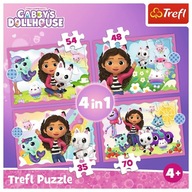 Puzzle Trefl Gabbys Dollhouse 207 elementów Przygody Gabi 4w1 34620