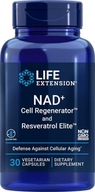 Suplementy diety Life Extension NAD+ Cell Regenerator and Resveratrol Elite 30 kapsułek