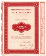 Sugaron a rafinéria Lublin S.A. 100 zlotých 1925