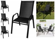 Krzesło ogrodowe Gardlov metal czarny