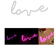 Nápis Led Love Pink USB batérie