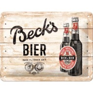 Номерной знак becks beer bottles 15x20 металл 26243 фото, цена