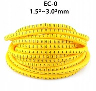 Oznacznik EC-0 przewodów kabli cyfry 0-9 - 600 szt